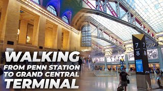 Walking NYC  Penn Station to Times Square amp Grand Central Terminal July 2021 [upl. by Peskoff]