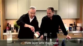 aerolatte  milk frother makes three layer caffè latte macchiato [upl. by Winona]