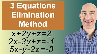 Solving Systems of 3 Equations Elimination [upl. by Etiam510]