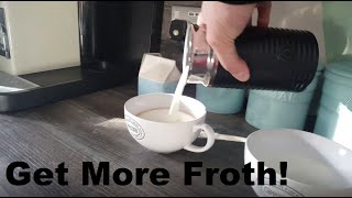 How to Get More Froth from Your Nespresso Coffee Aeroccino  Nespresso tips and help [upl. by Ormand614]