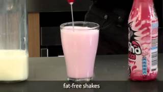 How to make a fat free milkshake using an aerolatte milk frother [upl. by Hctim27]